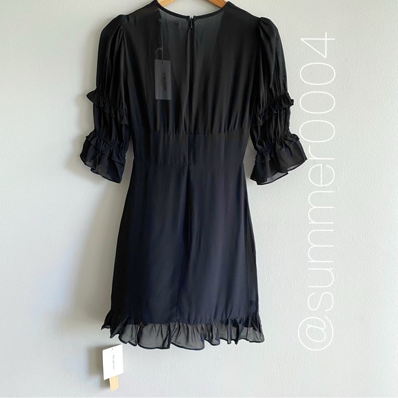 NWT Reformation Laurelai Mini Dress Black Petite P0 - Picture 7 of 11